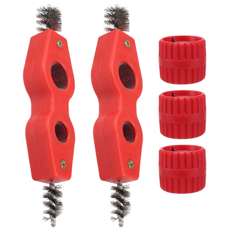 

Инструмент для снятия заусенцев с разверткой для труб, набор для очистки медных труб и разверток, щетка для снятия заусенцев, инструмент для снятия фаски для труб