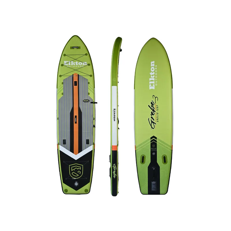 Inflatable Racing Paddle Board Surfboard Multi-Purpose Standing And Fishing Board For Ocean Waters Comes With Pump Accessory