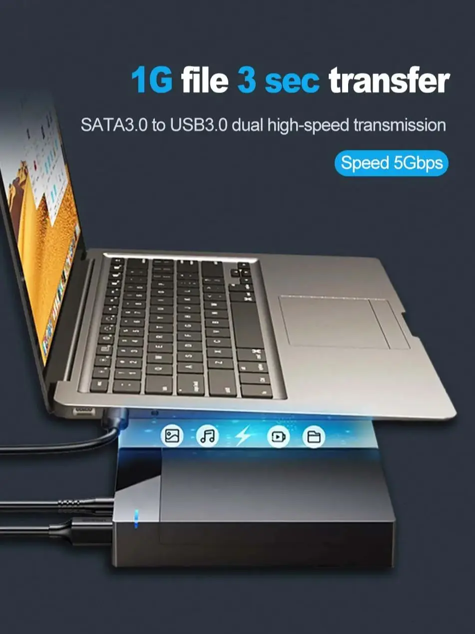 Draagbare externe harde schijf behuizing SATA SSD HDD 10TB 3.5 inch USB 3.0 transmissie voor PC laptop TV mobiel - afbeelding 2