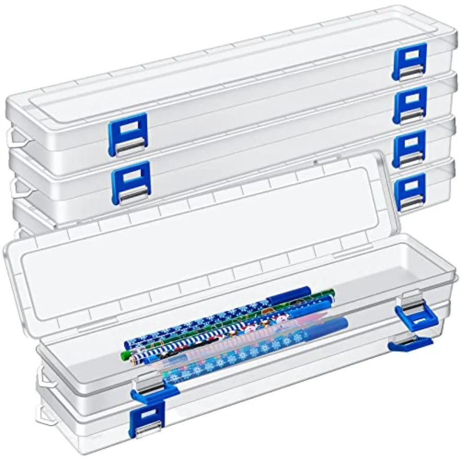 

8 Pcs Translucent Plastic Paint Brush Holders for Artists with Buckle Design Long Paint Brush Case Organizers for Watercolor Pe