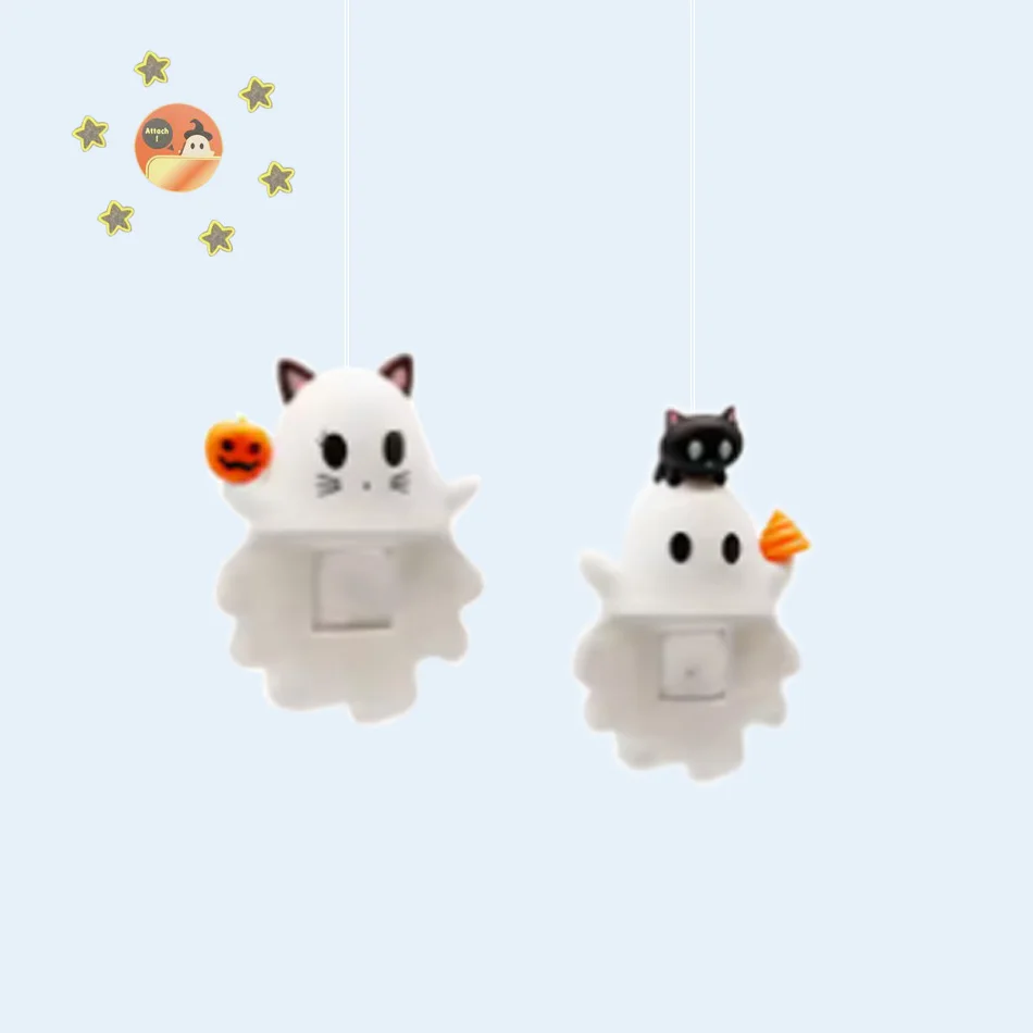 Boîte aveugle Ghostees d'halloween, figurine d'action, jouets mystère, cadeau Surprise pour enfant, poupées pendentif mignonnes faites à la main