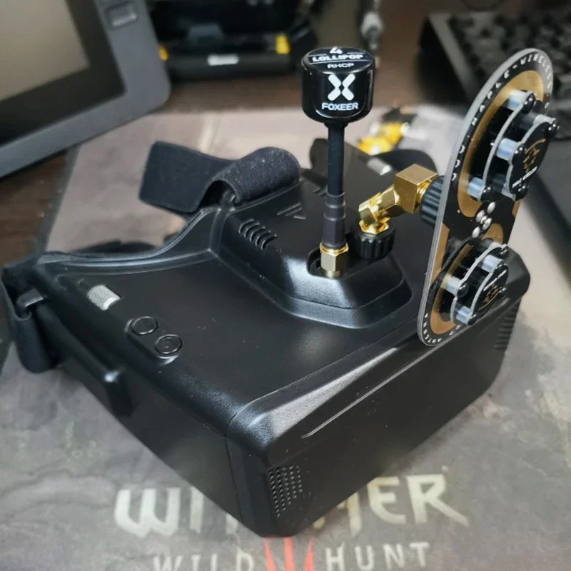 مجموعة هوائي لاسلكي من القيقب الأصلي ، نظارات fv مستقطبة دائرية ، نظارات Fatshark SKYZONE rc FPV ، 11dBi ، GHz SMA