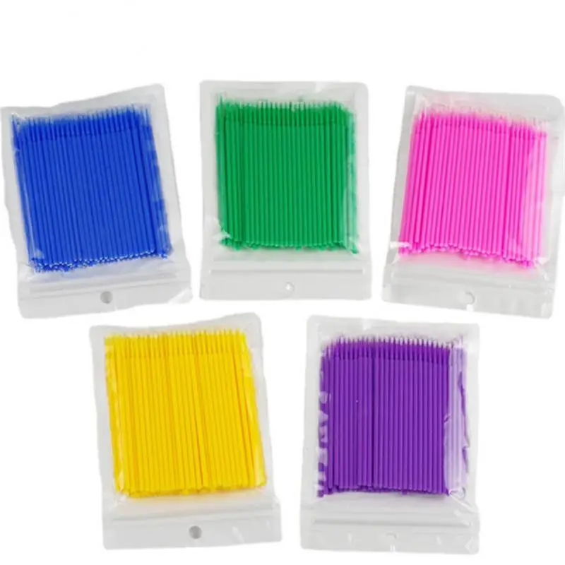 Micro Brushes Cotton Swab Eyelash Extension Disposable Eye Lash Glue Cleaning Brushes Applicator Sticks Makeup Tools