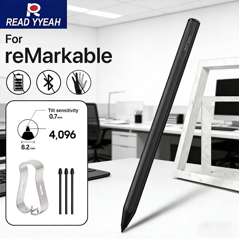 2026 Stylus Pen for ReMarkable 2 For Samsung BOOX 4096 Pressure Sensitivity Eraser Palm Rejection Tilt Sensing for Kindle Scribe