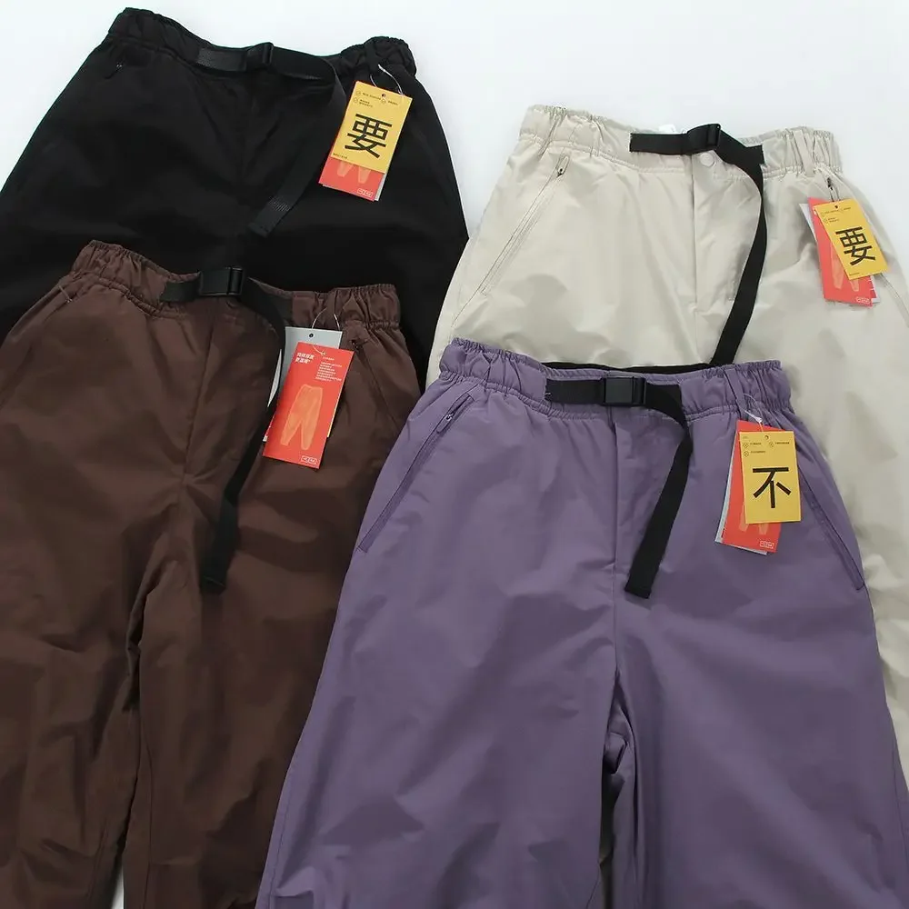 Pantaloni da lavoro impermeabili per pendolari a gamba larga da donna nuovi invernali 2025