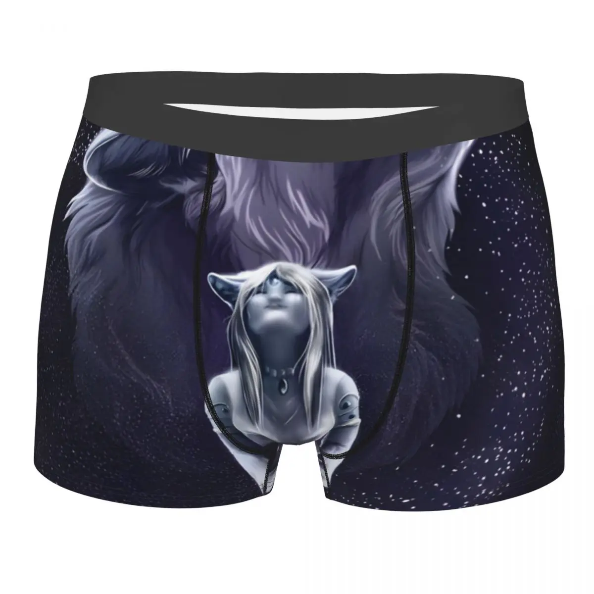 My Soul Wolf Space Galaxy Wolf Underpants Homme Panties Male Underwear Ventilate