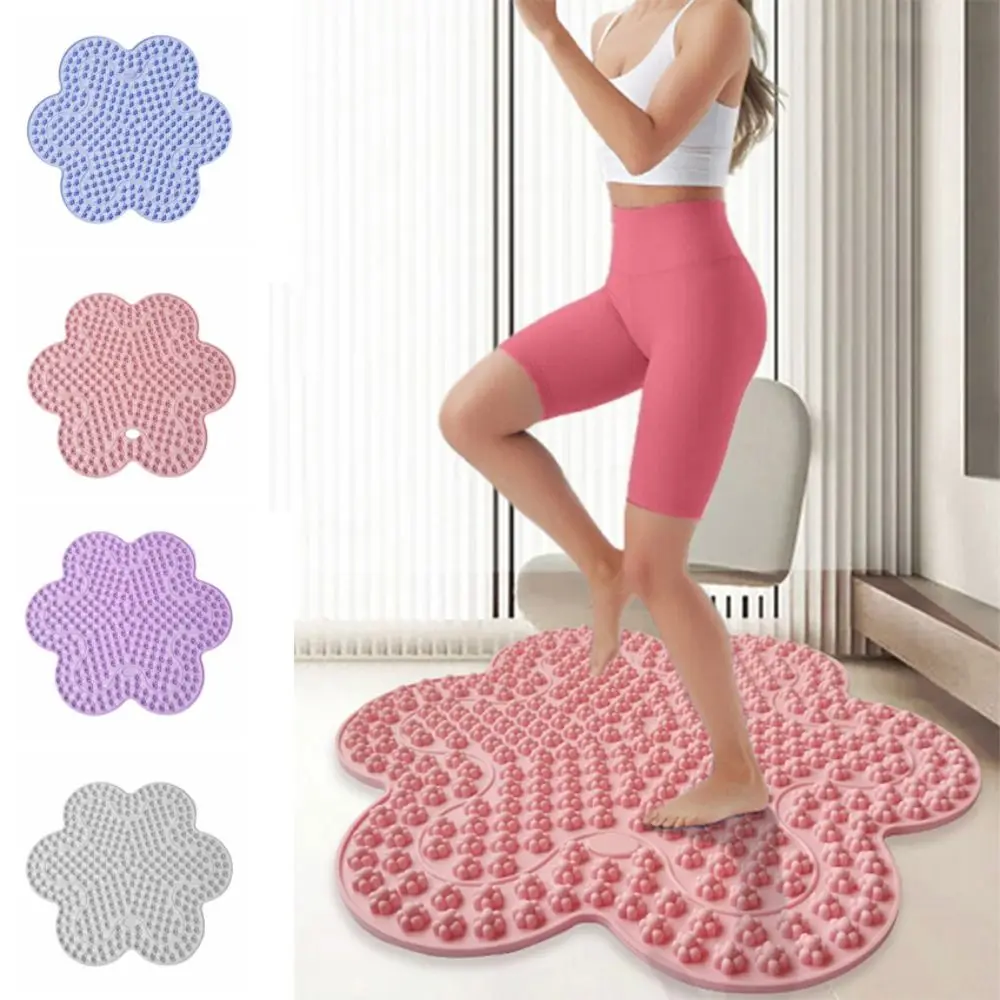 

Creative Foot Massage Mat Flower Shaped Anti-Slip Feet Massaging Plate 45cm Thickened Foot Press Pad Foot Reflexology Tool