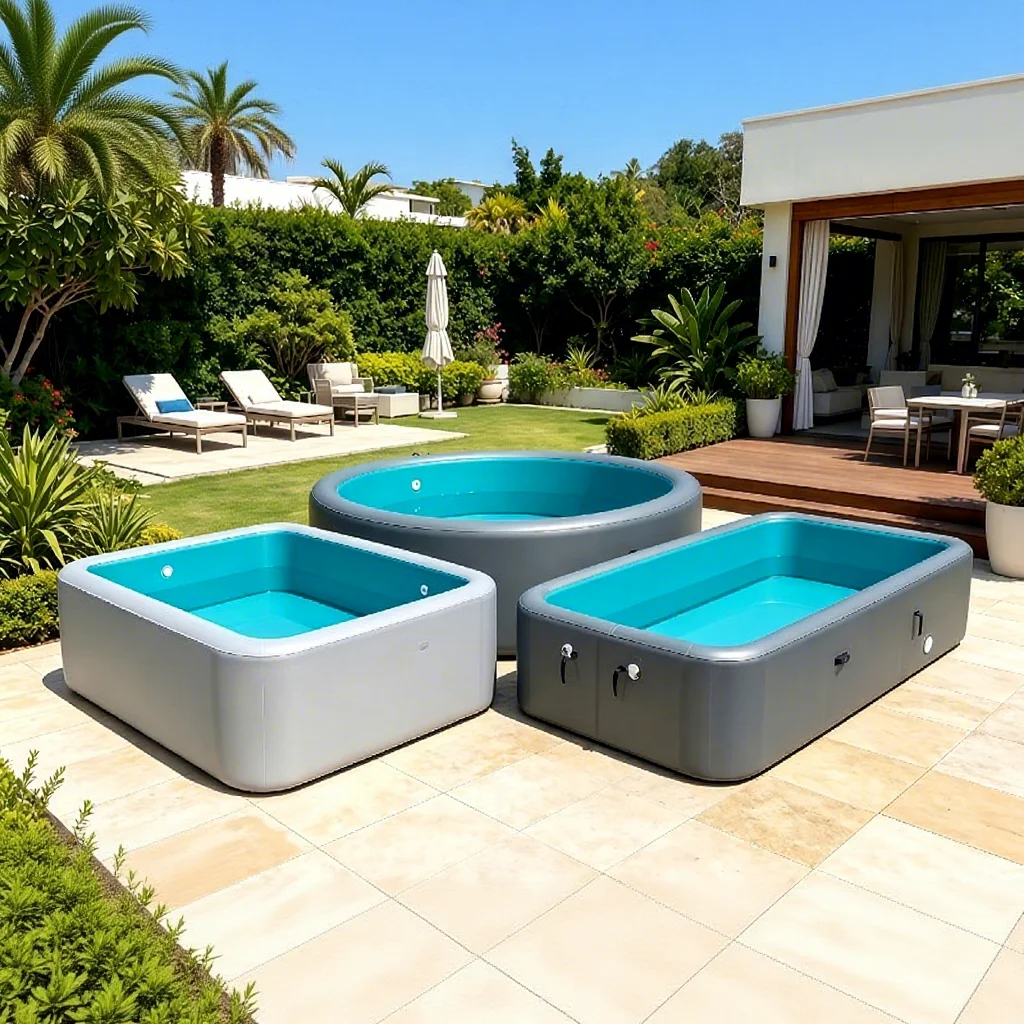 Customiztion Inflatable Sofa Pools Large Size Drop Stitch Swimming Pool 3m 4m 5m Diameter Piscinas Pool for Family Backyard