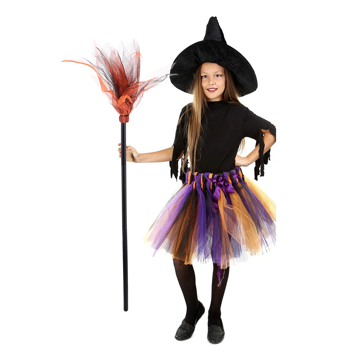 

Halloween Broom Witch Broomstick with Sturdy Mesh Head Perfect for Party Costumes Wizards and Witches Decor Halloween Broom