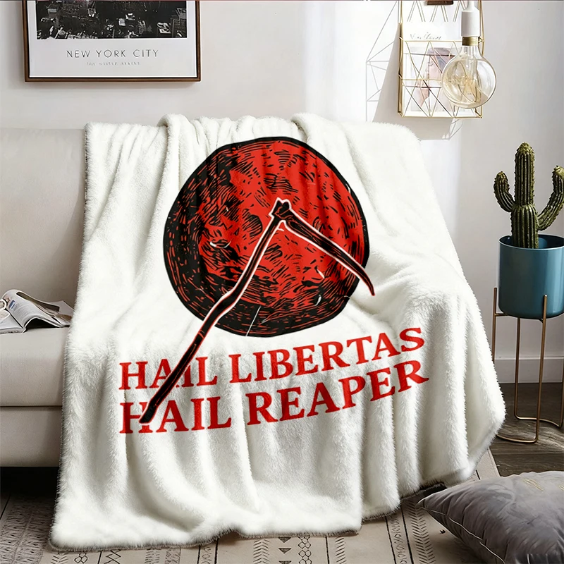 Red Rising Merch, Hail Libertas Hail Reaper, Book Lover Flannel Blanket