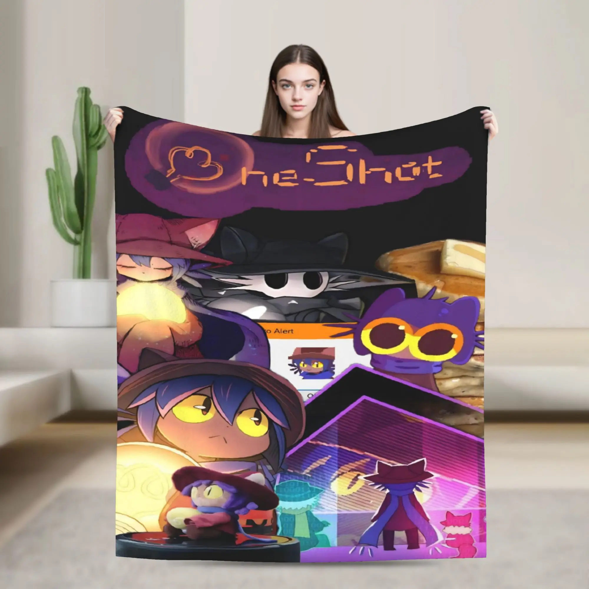 OneShots Niko Throw Blanket for Couch  Soft Cozy Plush Blanket 50x60 Inch Multiple Sizes Bedspread for All Seasons