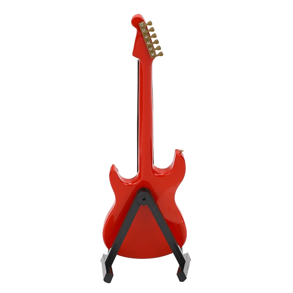 Miniature Red Electric Guitar Model Musical Instrument Crafts Ornament Gift view 3