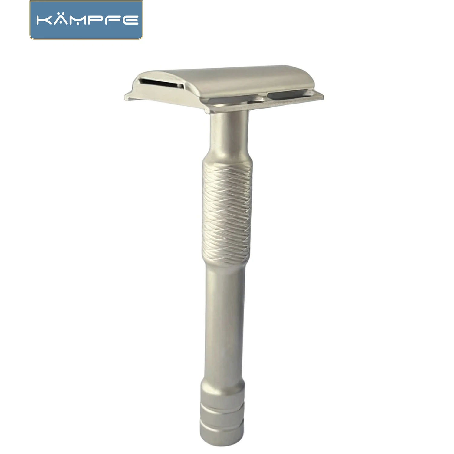 KAMPFE Vintage Safety Manual Double edge Razor Stainless steel Metal Mild Shaving shaver 5 replacement blades