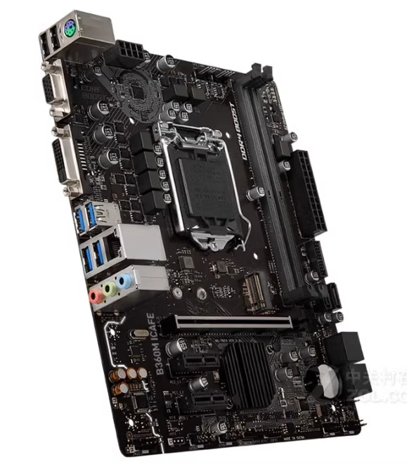 

Основная плата настольного компьютера B360M ICAFE 1151DDR4 поддерживает процессор 8-го/9, поколения