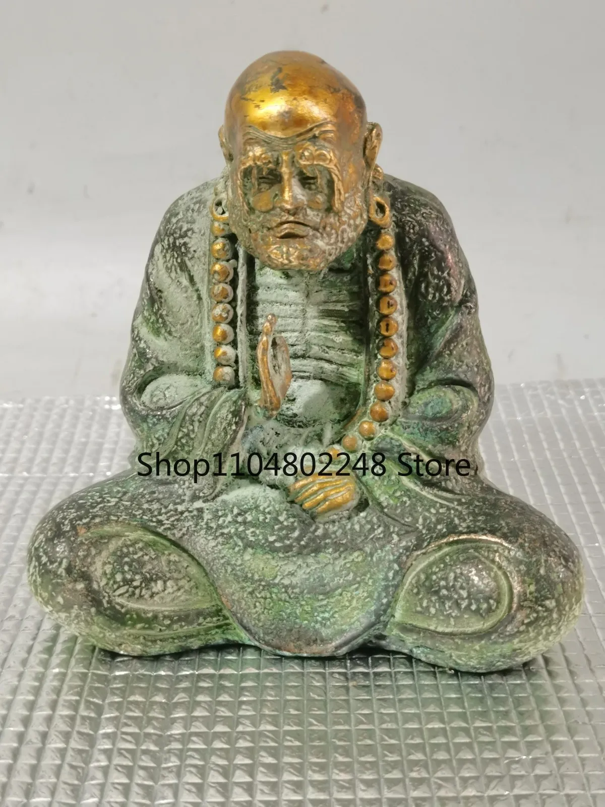 China From FOLK Collection Copper Buddha statue of Bodhidharma Patriarch