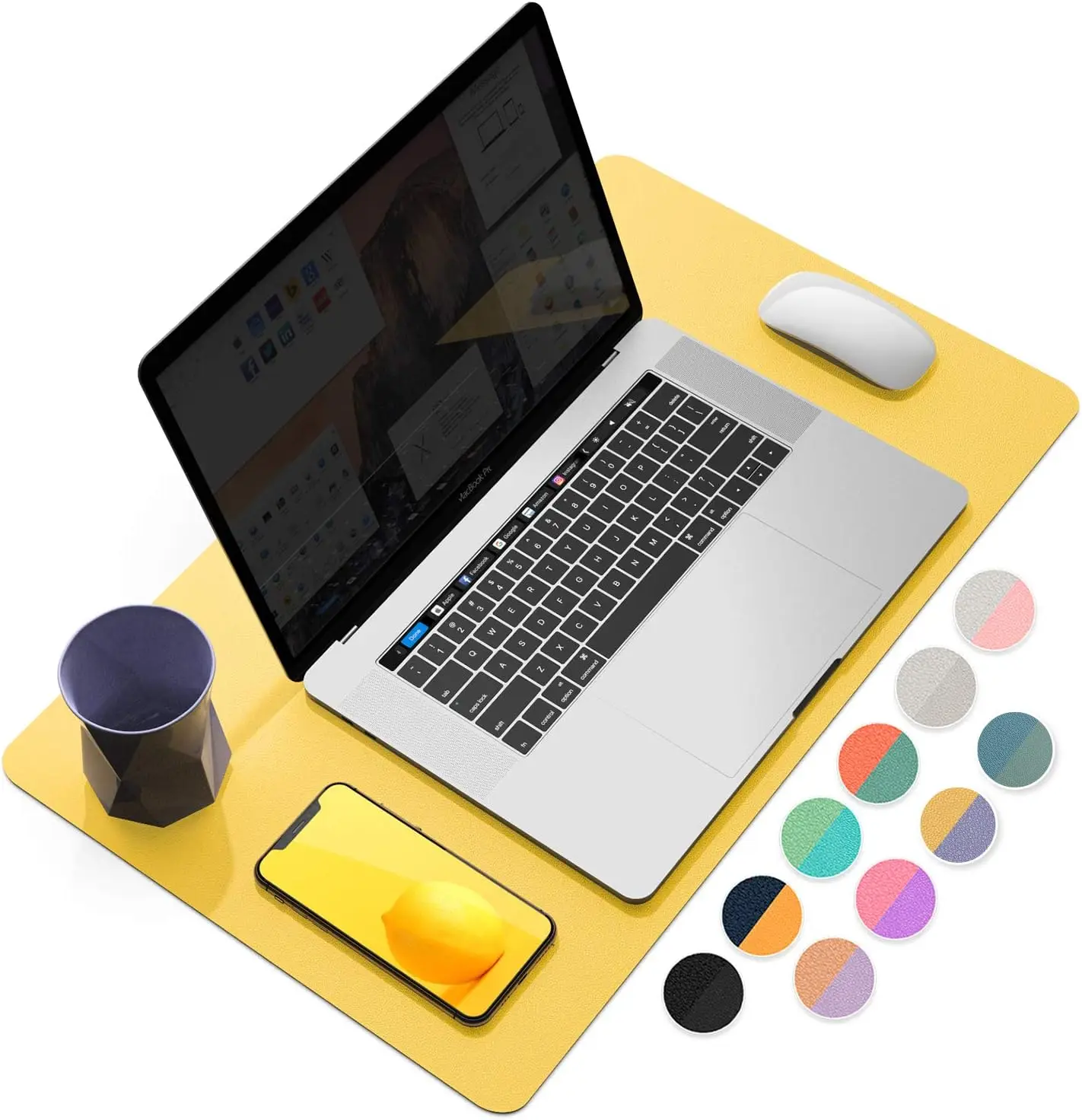 

Waterproof Desk Pad,Large Mouse pad for Desk, Leather Desk Pad Large for Keyboard and Mouse,Dual-Sided Mouse Mat for Office/Home