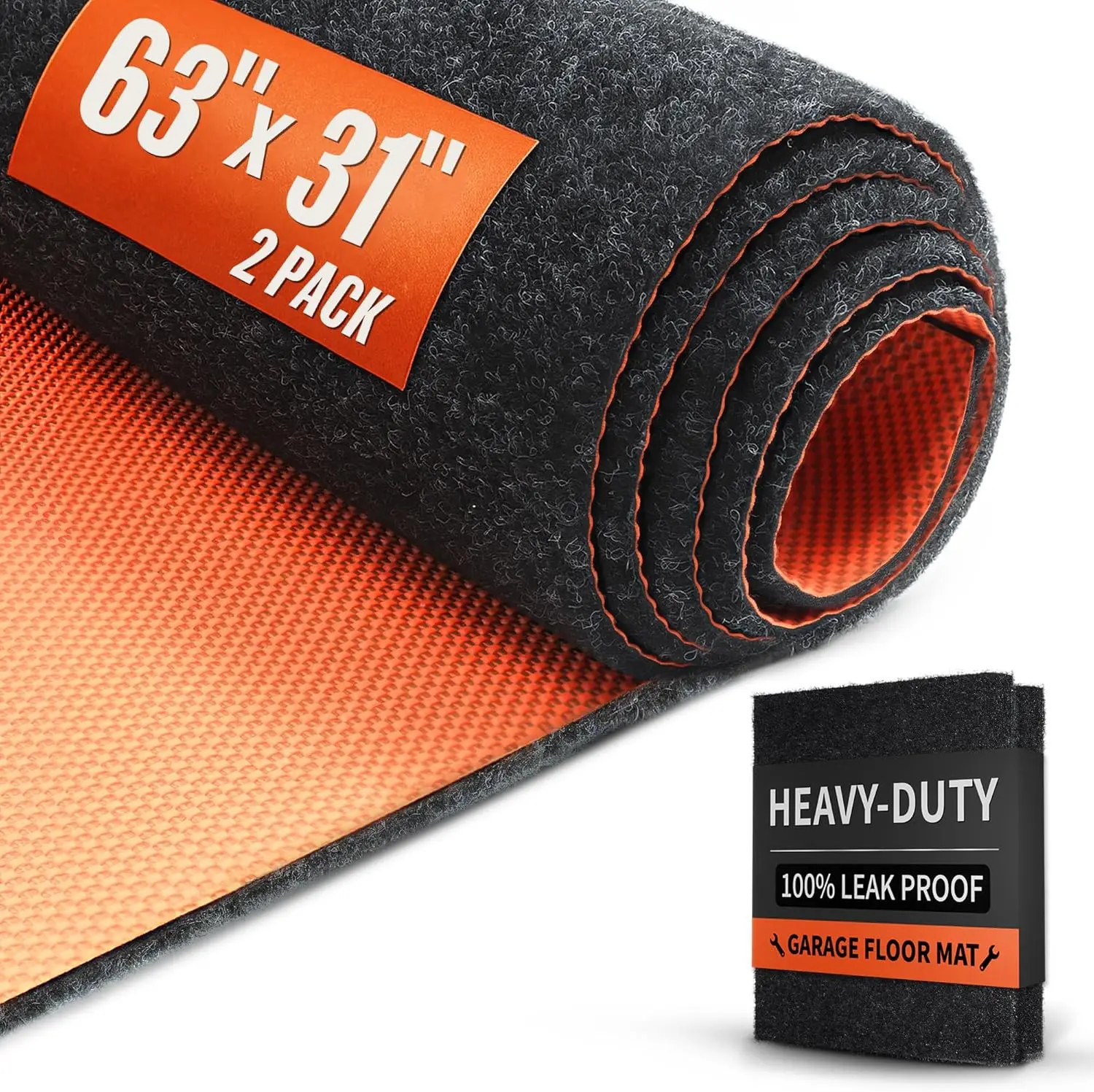 

Комплект из 2-х сверхпрочных ковриков для сбора масла, 160x79 см, с водонепроницаемой резиновой основой, многоразовые, для защиты пола гаража при авторемонте - черные