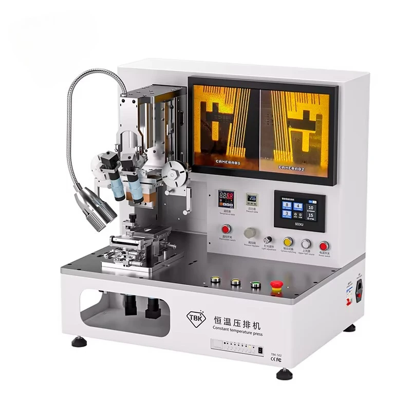 TBK 502 Flex Cable Bonding Machine 4 Lens Alignment LCD Repair Press For IPhone Sam  sung Curved Screen Touch Fix