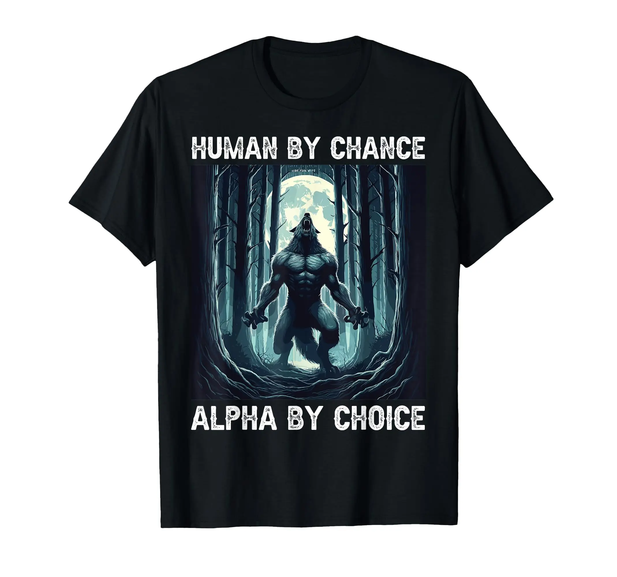 

Classic Cool Graphic Tee Alpha Wolf T-Shirt Fashion Handsome Short Sleeve T-Shirts Cotton Top