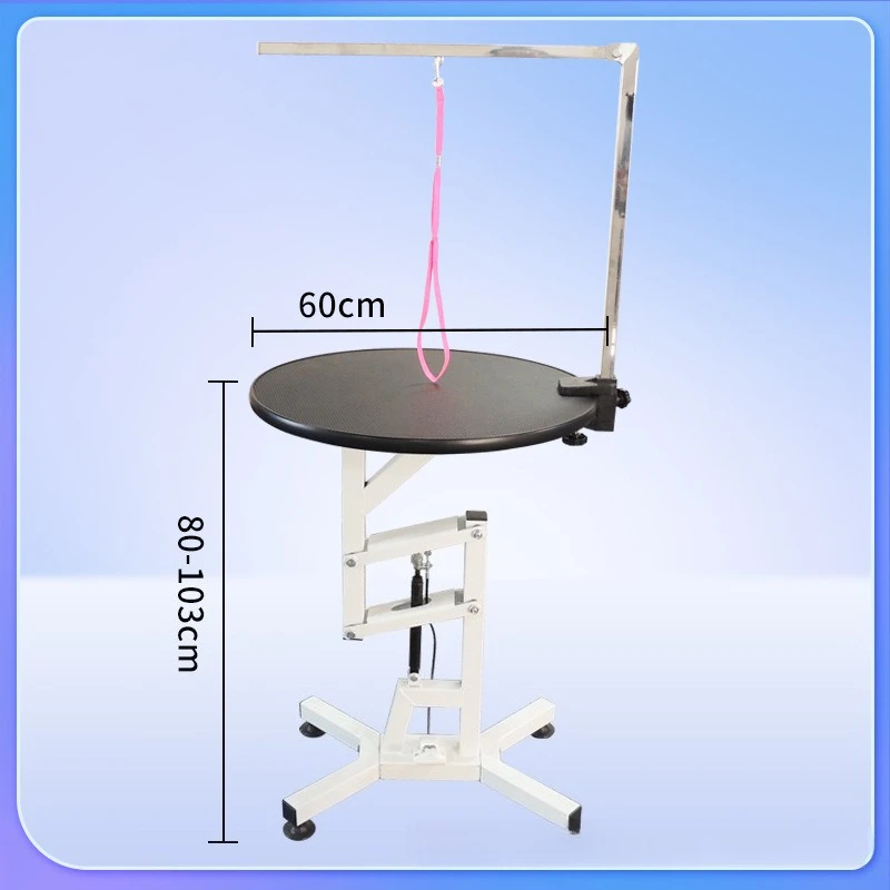 2026 Effortless Grooming with Pneumatic Lift Pet Table, 360° Rotating Dog Grooming Stand with Built-in Air Dryer for Safety