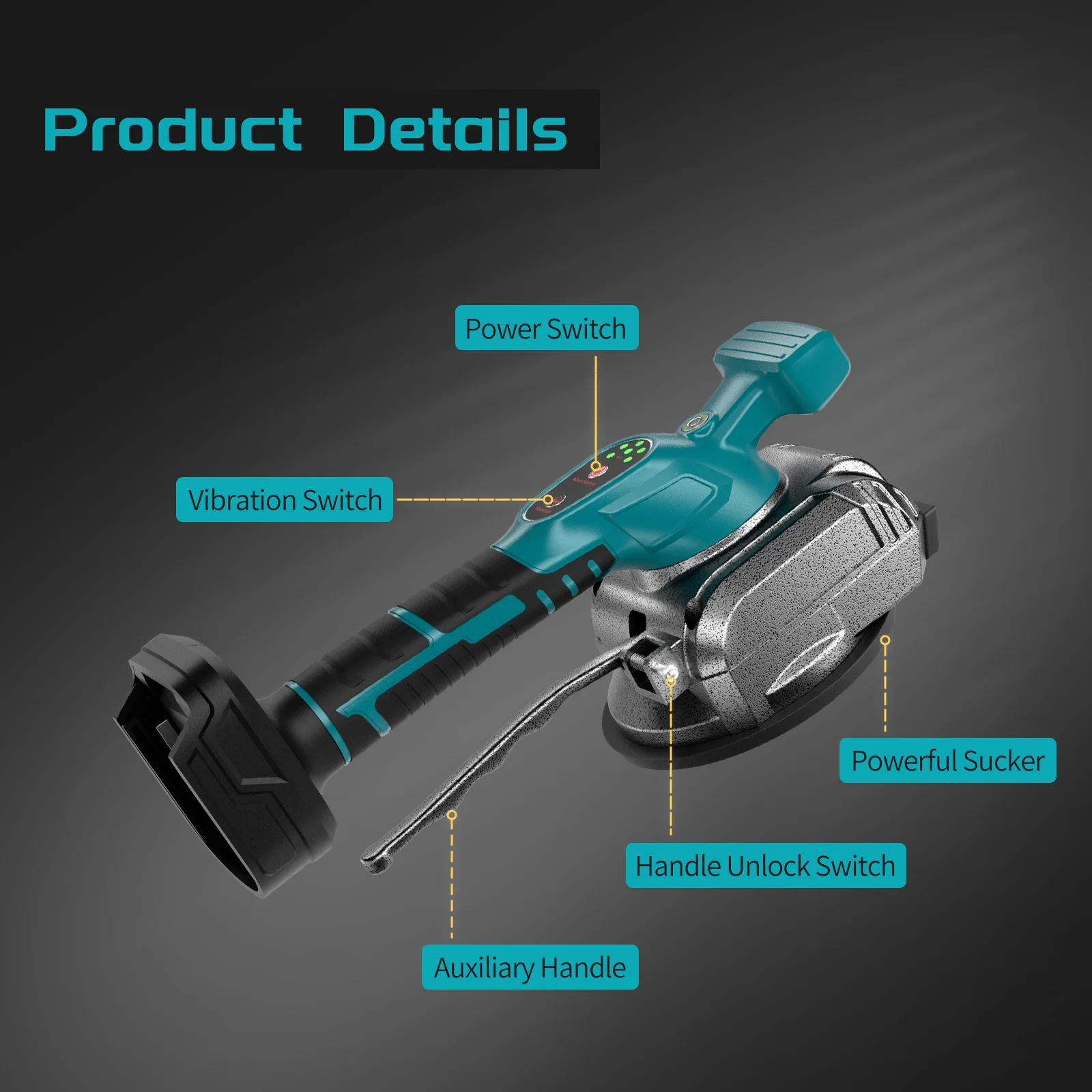 Synxiter Tile Vibration Tool Machine For Makita For DEWALT 18V Battery Tile Vibration Machine For Floor Tile Wall Power Tools