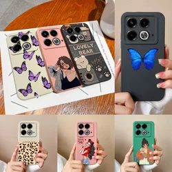 Case For Infinix Note 40 Note 40 Pro Fashion Label Girl Liquid Anti-drop Shockproof Shell For infinix note40 proplus Funda Coque