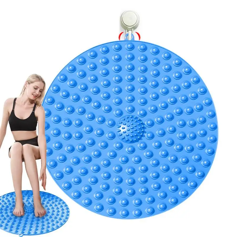 Reflexology Mat Foot Reflexology Walking Toe Plate 21.65inch Ergonomic High Elasticity Round Pressure Point Board Foot Massage