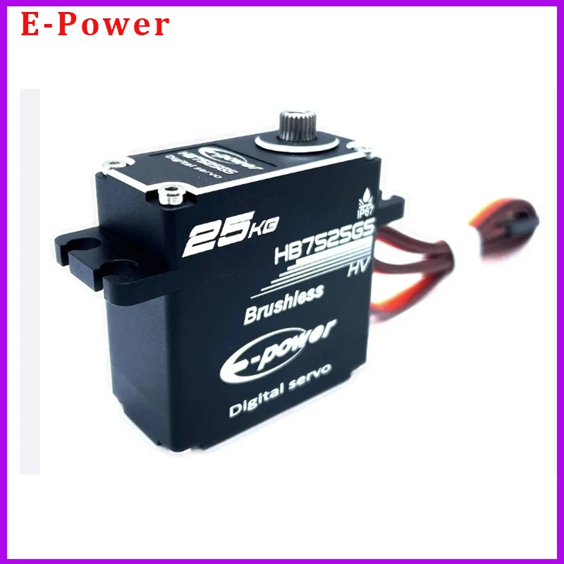 E-Power 25KG Waterproof Digital Brushless Servo HB7525GS Monster Torque High Speed Magnetic For 1/8 1/10 RC Model Cars