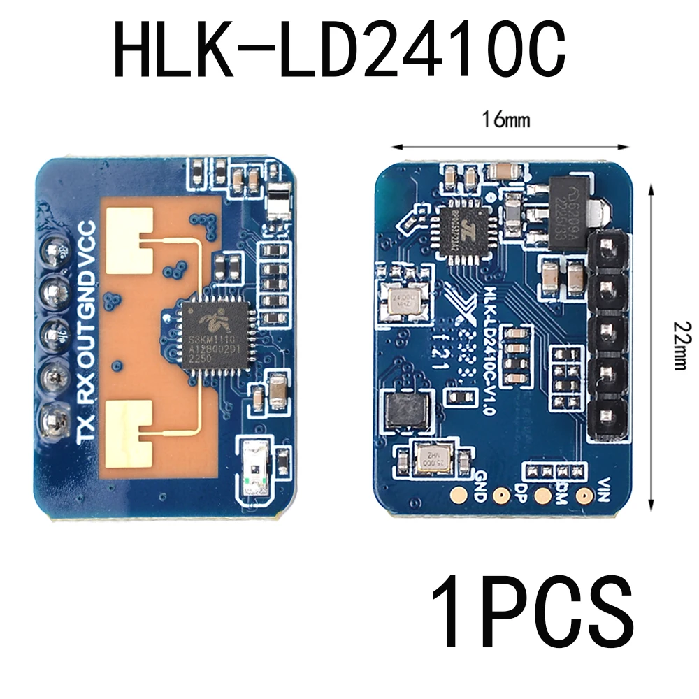 5/1pcs HLK-LD2410C 24G MmWave FMCW Millimeter Wave 5M Human Presence Status Radar Sensor Motion Detection Modul High Sensitivity