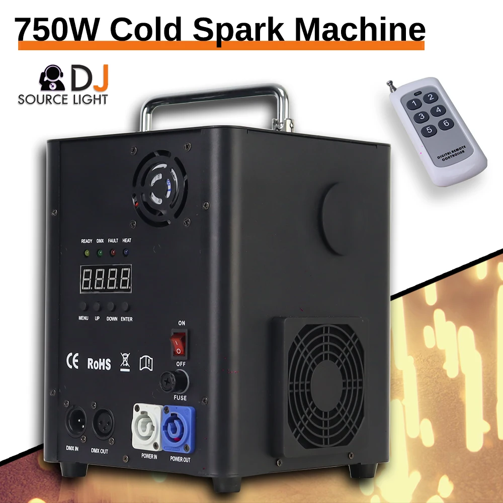 NEW 750W Cold Spark Firework Machine 750W 600W Sparker Machine Ti Powder Dmx Remote Control Spark Fountain Sparkular Machine