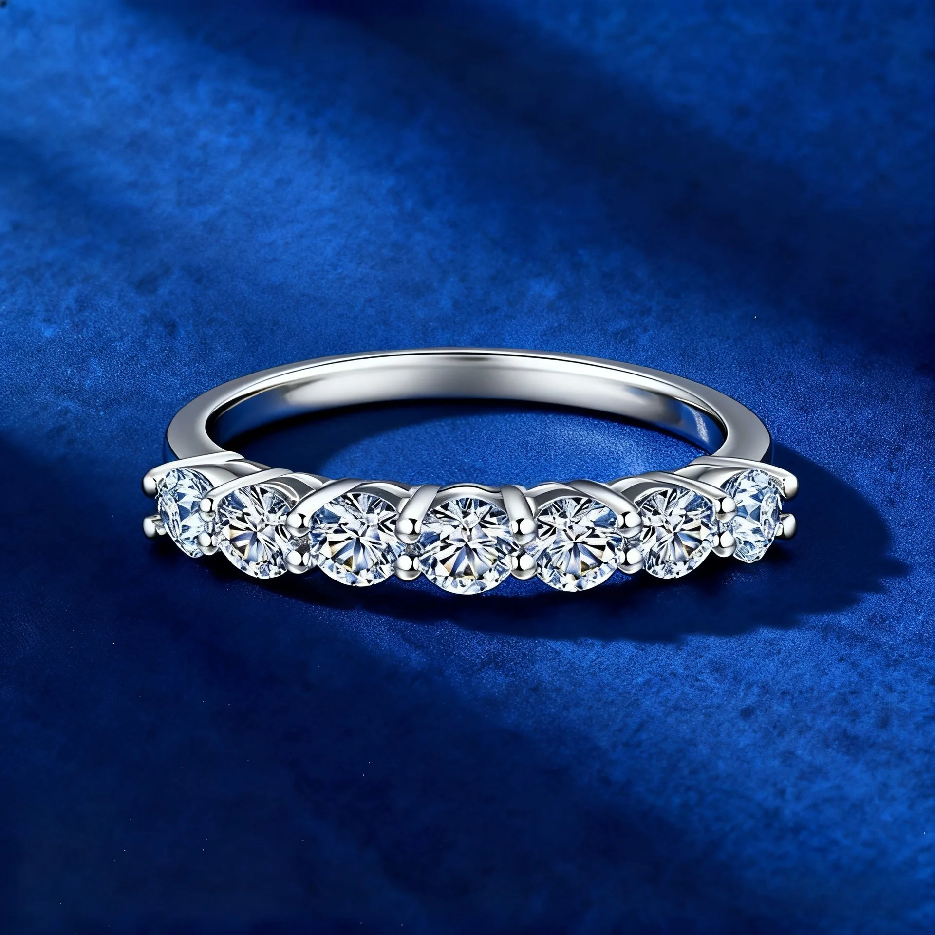 

3mm Full Moissanite Ring for Women Sparkling Wedding Eternity Bands S925 Sterling Silver Jewelry Classic Ring Anillos De Prata