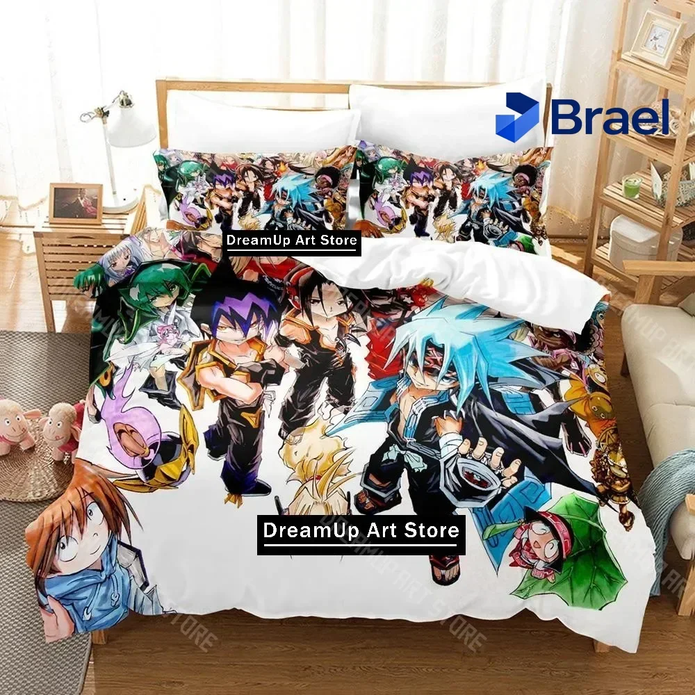 Exquisite 3D Print Shaman King Bedding Set Single Twin Full Queen King Size Bed Set Adult Kid Bedroom Duvetcover Sets Anime Bedd