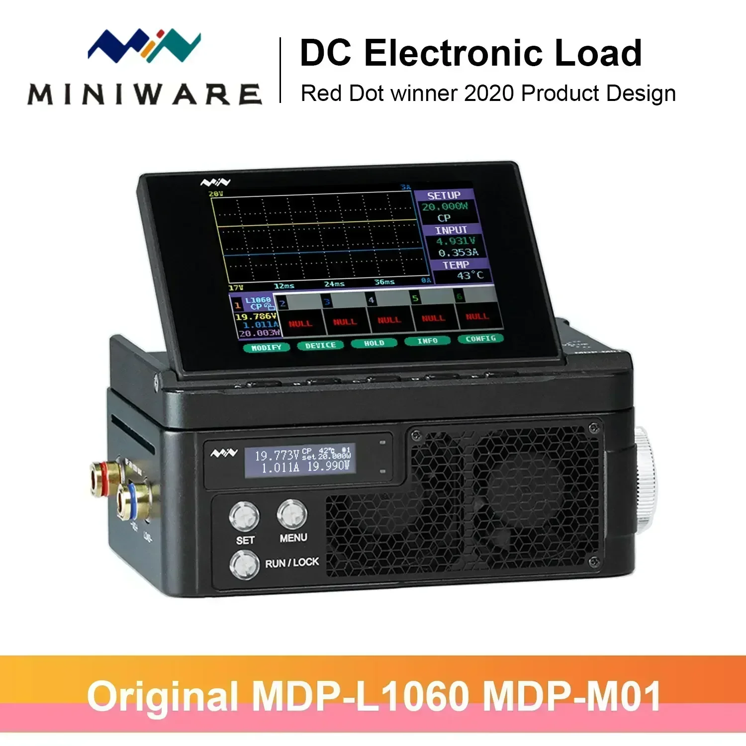 Miniware MDP-L1060 P906 Elektronische Belasting Verstelbare Digitale Voeding 100W Laboratorium Programmeerbare Lineaire Vermogensmetermodule