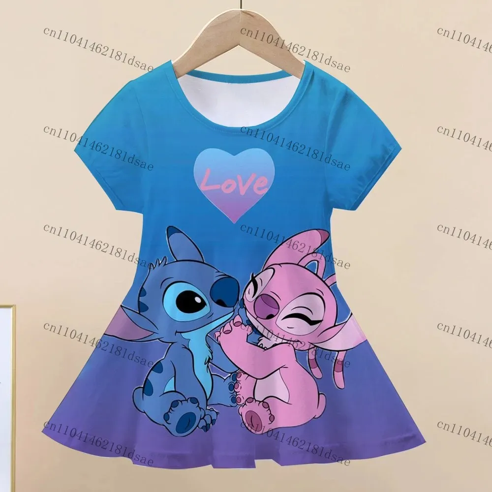 

HOT NEW Summer Girls' Clothes 3d Printed Romantic Stitch COSPLAY sleeping sports outdoor polyester adults Y2K Daily Short Dress