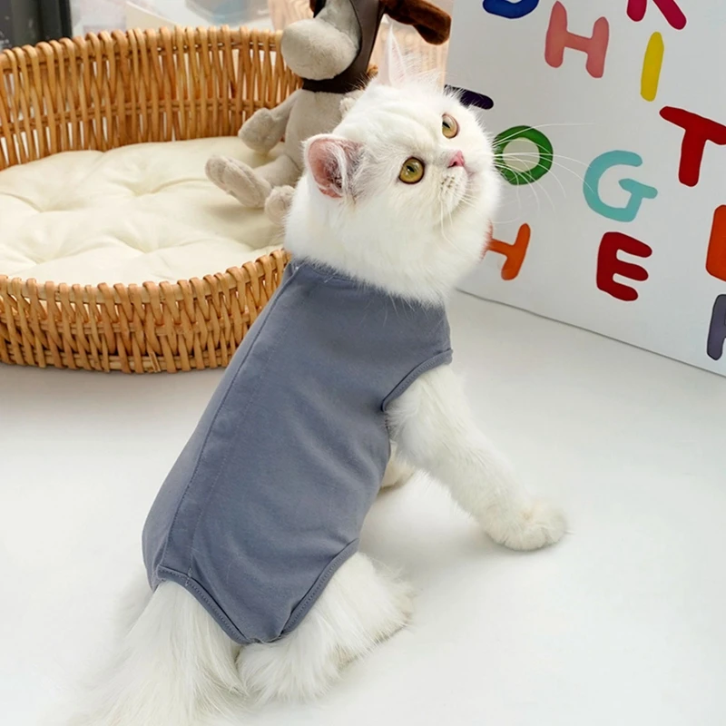 Pet Cat Dog Recovery Clothing Pet Sterilizations Surgery Suit Anti Licking Wounds Dog Shirt for Large Dogs Four-legged Jumpsuit