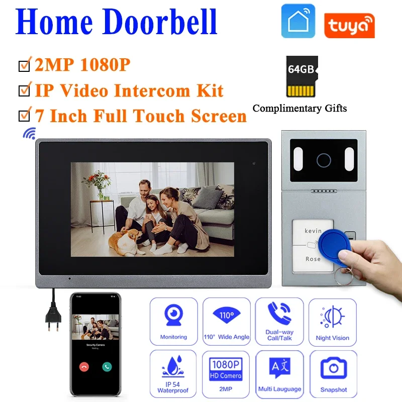 

Good Quality Video Doorstep Phone Street Panel Wired Visualdoorbell Camera Monitor7-Inch Home Tuya Wifi TCP IP Protocol