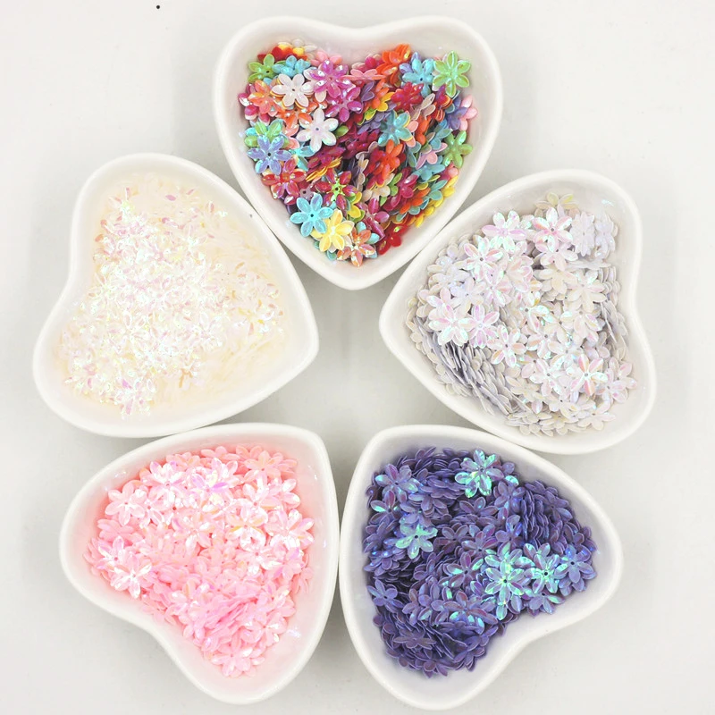 

10g/Bag 12mm Five Finger Flower PVC Sequins DIY Manual Paillettes Sewing Wedding Craft Women Garments Lentejuelas Accessories