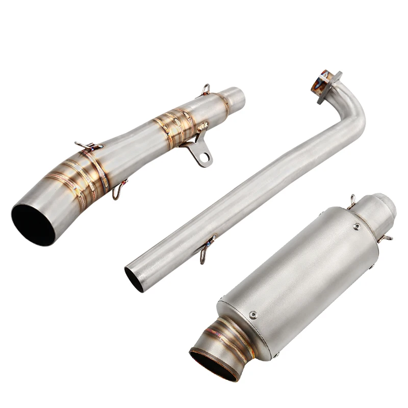 لهوندا شبل 110 Cub110 CC110 2018-2023 نظام عادم الدراجة النارية تعديل صف جانبي قسم كامل كاتم صوت الأنابيب الأمامية