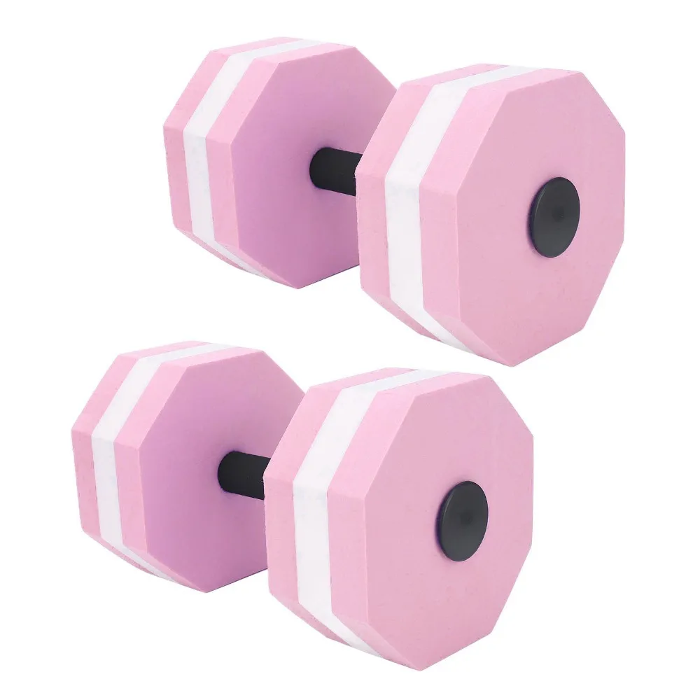 2PCS High Density EVA Foam Aquatic Exercise Dumbbells Diamond Shaped Floating Water Dumbbells Swimming Training Dumbbells