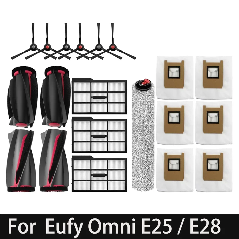 Für Eufy Omni E25 E28 Zubehör Hauptbürste Filter Staubbeutel Rollenmopp