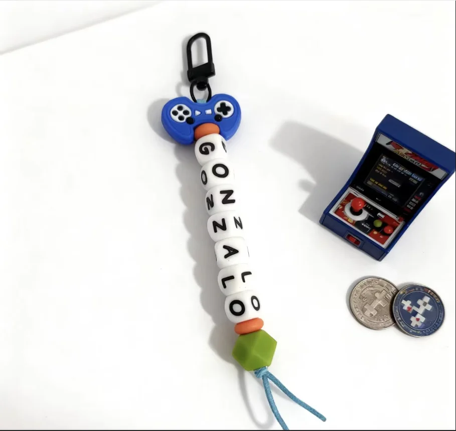 Personalized Keychain Bag Charm, Custom Name Gift