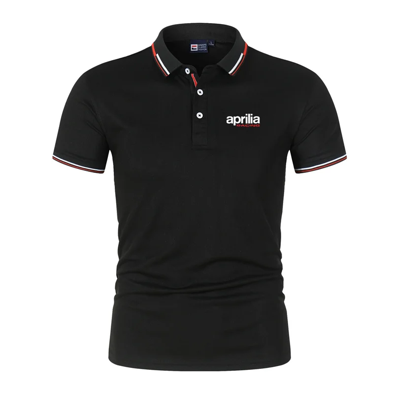 Aprilia Racing RSV4 Men's Polo Shirts Casual Solid Color Short Sleeve Polo Shirts for Men New Summer Desinger Clothing Men