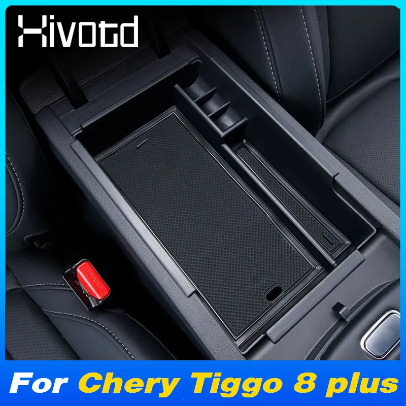 Car Armrest Parts Storage Box Center Console Tray Interior Accessories For Chery Tiggo 8 pro Max/Tiggo 8 pro Plug-In Hybrid 2024