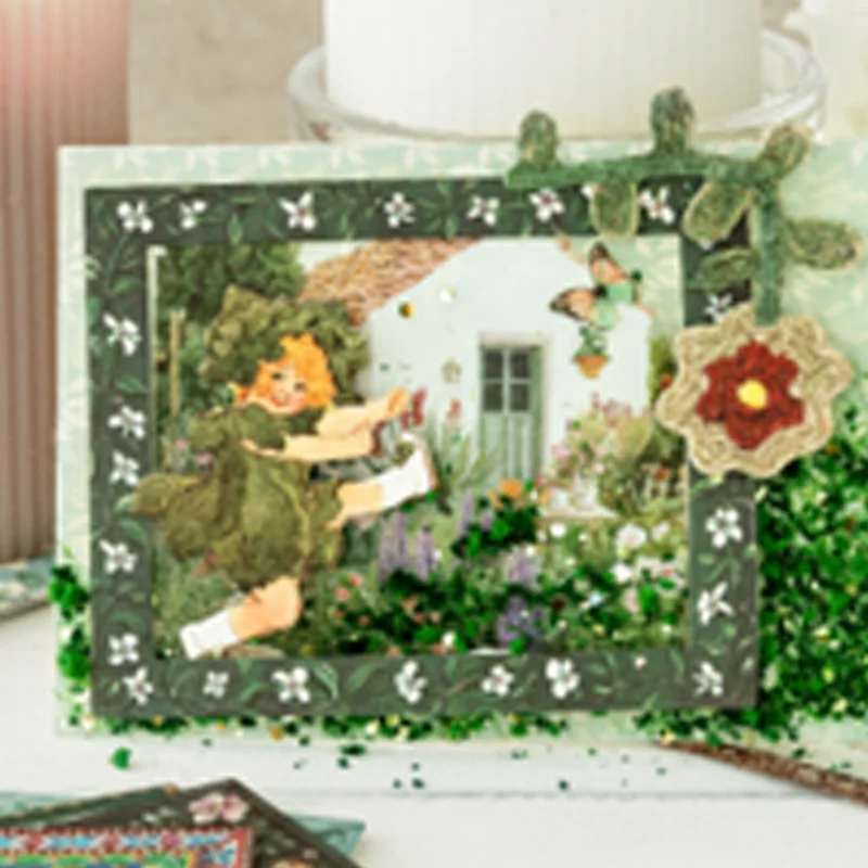 Mr. Paper 45sheets/bag Garden Post Office Series Mixed Material Embossed Relief Material Pack DIY Handbook Decorative Card Paper