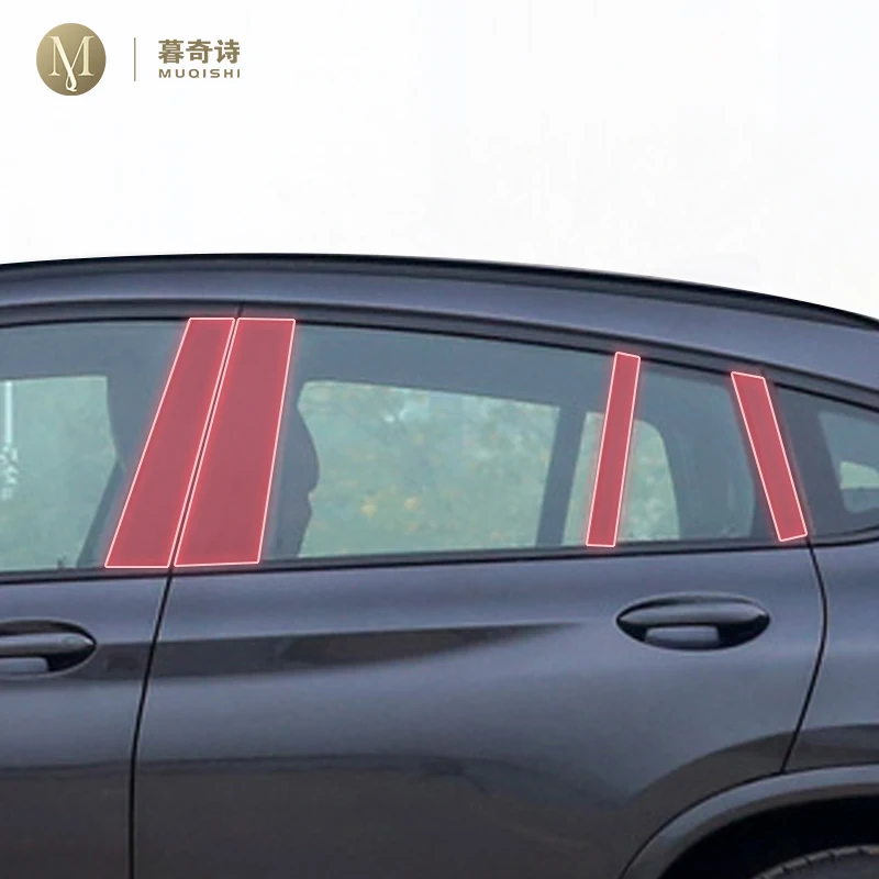 

pre cut car B/C pillar anti scratch PPF/TPU protective film transparent/carbon fiber sticker refit For BMW G02 X4 19-2023
