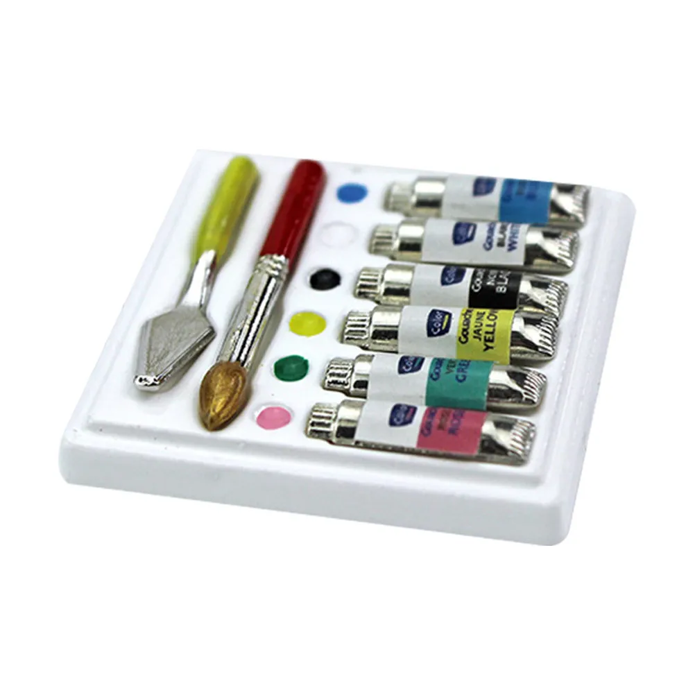 

1Set Mini House Decoration Imitation Watercolor Ornaments Safe Material Wear Resistance Practical Chic Lovely Accessory