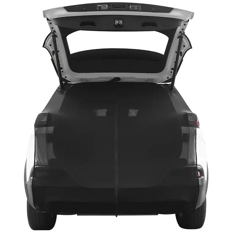 1 قطعة سيارة المغناطيسي سيارة الباب الخلفي البعوض صافي الأشعة فوق البنفسجية حماية تنفس شبكة نافذة ل الجذع والباب الخلفي البوليستر الأسود لا بطانة