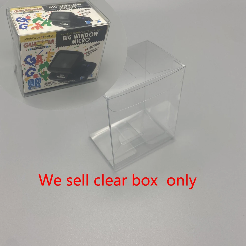 

10pcs Clear transparent box For Sega For GAME GEAR Big WINDOW Micro GG Display storage PET protective Box