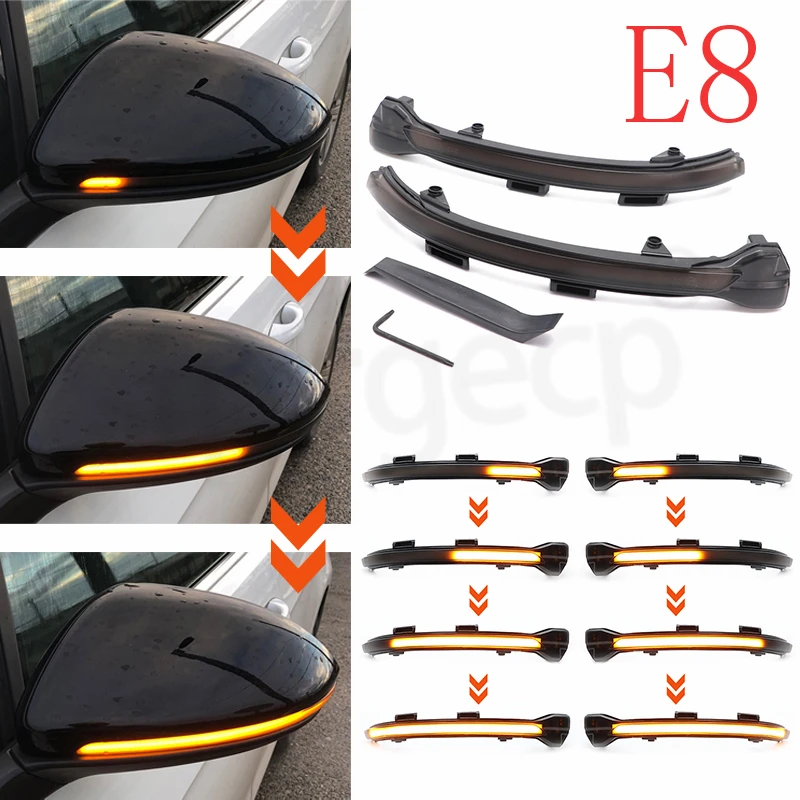 

For VW Volkswagen Golf 7 Jetta MK7 VII MK7 Golf 7.5 GTI R Touran LED Dynamic Turn Signal Light Side Mirror Sequential Blinker