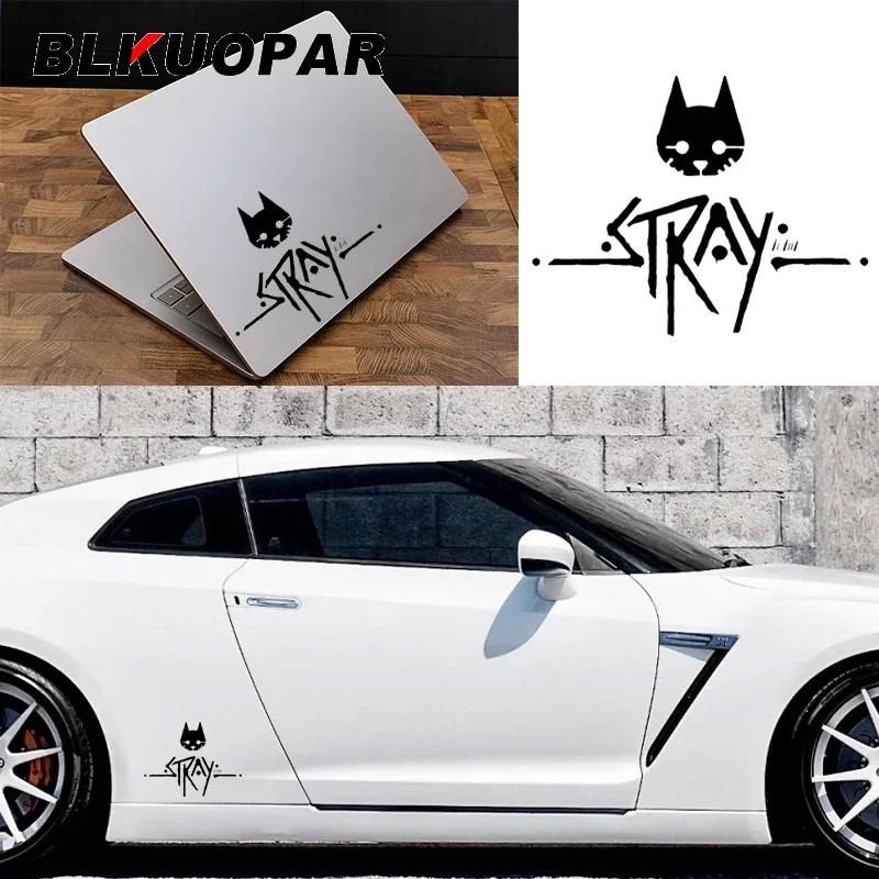 BLKUOPAR Stray Video Game Cat Decal Creative Scratch-Proof Graphics Logo Car Stickers Laptop Windows Trunk Surfboard Car Styling